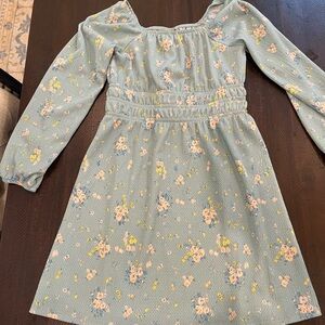 Floral Blue Kids Dress